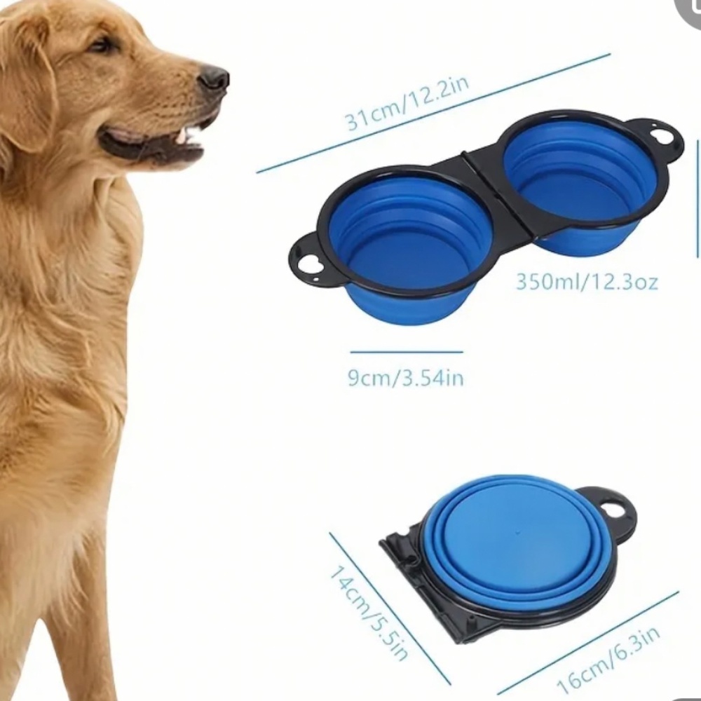 COLLAPSIBLE SILICONE DOG TRAVEL BOWLS